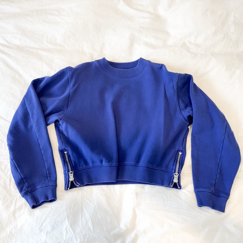 Acne Studios Blue Cropped Sweatshirt